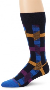HUGO BOSS Men's Abstract Geometric Pattern Mid Calf Dress Sock HUGO BOSS Men's Abstract Geometric Pattern Mid Calf Dress Sock