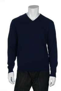 Nautica Deep Sea Blue Vertical Stripes LS V-Neck Sweater Nautica Deep Sea Blue Vertical Stripes LS V-Neck Sweater