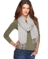 Add depth to your look with the airy knit of this layering scarf in light, earthy hues. By Jones New York. Add depth to your look with the airy knit of this layering scarf in light, earthy hues. By Jones New York.