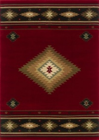 Oriental Weavers Sphinx Hudson 087K1 7'8 x 7'8 Red / Green Round Area Rug Oriental Weavers Sphinx Hudson 087K1 7'8 x 7'8 Red / Green Round Area Rug