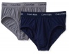 Calvin Klein Men's Stretch 2 Pack Hip Brief with Keyhole, Resort/Spear, X-Large