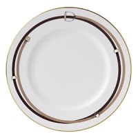 Wedgwood pays tribute to the traditional English equestrian lifestyle with this fine dinner plate inspired by the work of 18th-century horse painter George Stubbs. Burnished gold silhouettes, classic stirrup stripes and rich shades of tan and brown evoke the stylish essence of horse riding. Wedgwood pays tribute to the traditional English equestrian lifestyle with this fine dinner plate inspired by the work of 18th-century horse painter George Stubbs. Burnished gold silhouettes, classic stirrup stripes and rich shades of tan and brown evoke the stylish essence of horse riding.