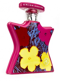Union Square and Andy Warhol's vibrantly colored flower screenprints serve as the inspiration for the latest in Bond No. 9's series of collectible Warhol eaux de parfum. The scent is a seductive floral that's simultaneously cool and warm. Sometimes the gentle scent of lily of the valley seems about to prevail, looped together with blue freesia, golden amber, and animal musk to enhance its sensuality. A feminine scent perfect for her. Union Square and Andy Warhol's vibrantly colored flower screenprints serve as the inspiration for the latest in Bond No. 9's series of collectible Warhol eaux de parfum. The scent is a seductive floral that's simultaneously cool and warm. Sometimes the gentle scent of lily of the valley seems about to prevail, looped together with blue freesia, golden amber, and animal musk to enhance its sensuality. A feminine scent perfect for her.