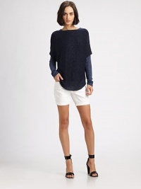 Textured linen knit, soft and slouchy in a versatile boatneck pullover.BoatneckDropped shouldersShort sleevesAbout 27 from shoulder to hemLinenDry cleanImportedModel shown is 5'10 (177cm) wearing US size Small. Textured linen knit, soft and slouchy in a versatile boatneck pullover.BoatneckDropped shouldersShort sleevesAbout 27 from shoulder to hemLinenDry cleanImportedModel shown is 5'10 (177cm) wearing US size Small.