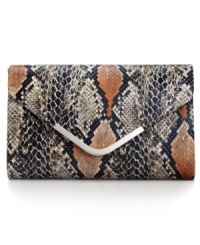 An exotic example of evening style, this snakeskin-print design from Sasha is decidedly chic. Sleek, slender and poised to meet all your dusk-til-dawn demands, it's the perfect party companion. An exotic example of evening style, this snakeskin-print design from Sasha is decidedly chic. Sleek, slender and poised to meet all your dusk-til-dawn demands, it's the perfect party companion.