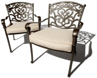 Strathwood St. Thomas Cast-Aluminum Deep-Seating Arm Chair, Set of 2 Strathwood St. Thomas Cast-Aluminum Deep-Seating Arm Chair, Set of 2