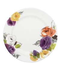 Featuring a mix of edgy, artsy blooms in modern porcelain, Charcoal Floral dinner plates from kate spade new york lends chic new style to casual tables. (Clearance) Featuring a mix of edgy, artsy blooms in modern porcelain, Charcoal Floral dinner plates from kate spade new york lends chic new style to casual tables. (Clearance)