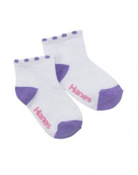 Hanes Toddler Girls Non-Skid Ankle Socks # 37/6 Hanes Toddler Girls Non-Skid Ankle Socks # 37/6