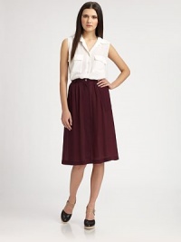 Lengthy silhouette adds a little old-world charm to this pleated silk staple. Button closureBelt loops at waistbandSlash pocketsSide zipperAbout 26 from natural waistSilkDry cleanMade in USA of imported fabricModel shown is 5'10 (177cm) wearing US size 4. Lengthy silhouette adds a little old-world charm to this pleated silk staple. Button closureBelt loops at waistbandSlash pocketsSide zipperAbout 26 from natural waistSilkDry cleanMade in USA of imported fabricModel shown is 5'10 (177cm) wearing US size 4.