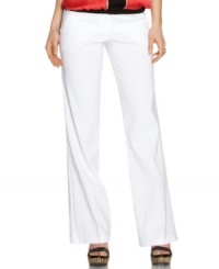 Casual elegance reigns on these wide leg trousers from XOXO! Looks great when paired with heels and a color-rich blouse! Casual elegance reigns on these wide leg trousers from XOXO! Looks great when paired with heels and a color-rich blouse!