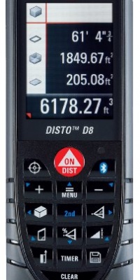Leica DISTO 764558 D8 Hand Held Laser Distance Measurer with Bluetooth and Color Display Leica DISTO 764558 D8 Hand Held Laser Distance Measurer with Bluetooth and Color Display