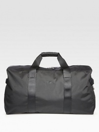 Large duffel with zip closure, versatile enough for any excursion, big or small, finished in durable microfiber.Zip closureTop handlesAdjustable shoulder strapExterior,interior zip pocketsFully linedMicrofiber26W x 14H x 10DImported Large duffel with zip closure, versatile enough for any excursion, big or small, finished in durable microfiber.Zip closureTop handlesAdjustable shoulder strapExterior,interior zip pocketsFully linedMicrofiber26W x 14H x 10DImported