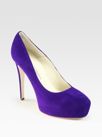Twirl for hours in this elevated suede pump with a hidden platform for superior fit. Self-covered heel, 4¾ (120mm)Hidden platform, 1¼ (30mm)Compares to a 3½ heel (90mm)Suede upperLeather lining and solePadded insoleMade in Italy Twirl for hours in this elevated suede pump with a hidden platform for superior fit. Self-covered heel, 4¾ (120mm)Hidden platform, 1¼ (30mm)Compares to a 3½ heel (90mm)Suede upperLeather lining and solePadded insoleMade in Italy