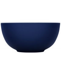 With a minimalist design and unparalleled durability, the Teema all-purpose bowl makes preparing and serving meals a cinch. Featuring a sleek profile in glossy blue porcelain by Kaj Franck for Iittala. With a minimalist design and unparalleled durability, the Teema all-purpose bowl makes preparing and serving meals a cinch. Featuring a sleek profile in glossy blue porcelain by Kaj Franck for Iittala.