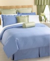 Charter Club Damask Stripe 500T Pima Cotton Lake Full/Queen Duvet Cover