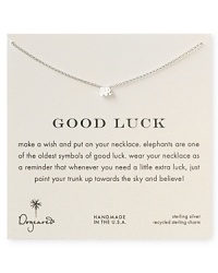 Sweet and oh so symbolic, this delicate sterling silver elephant necklace from Dogeared brings a stroke of luck your jewel box. Sweet and oh so symbolic, this delicate sterling silver elephant necklace from Dogeared brings a stroke of luck your jewel box.