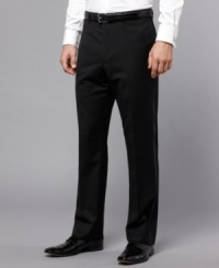 Invest in style and sophistication that will last a lifetime. These expertly tailored slim-fit tuxedo pants from Tommy Hilfiger offers top of the line refinement for any formal occasion. Invest in style and sophistication that will last a lifetime. These expertly tailored slim-fit tuxedo pants from Tommy Hilfiger offers top of the line refinement for any formal occasion.