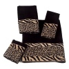 Avanti Cheshire 4-Piece Towel Set, Black