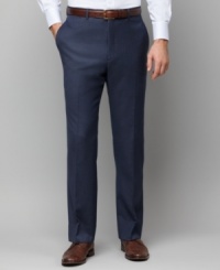 Streamline your look with these slim-fit suit pants from Tommy Hilfiger. Streamline your look with these slim-fit suit pants from Tommy Hilfiger.