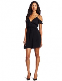 BCBGeneration Women's Flutter Sleeve Dress, Black, Large BCBGeneration Women's Flutter Sleeve Dress, Black, Large