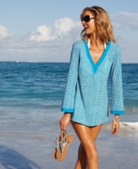 A Macy's exclusive, go for a bright graphic look with this Kenneth Cole geometric-printed tunic -- perfectly chic on the beach! A Macy's exclusive, go for a bright graphic look with this Kenneth Cole geometric-printed tunic -- perfectly chic on the beach!