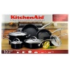 KitchenAid 10 Piece Nonstick Porcelain Cookware Set - Black