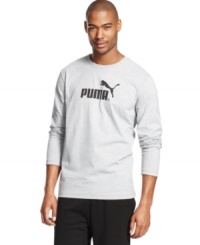 Whether you're lounging around or getting things done, you'll stay comfortable in this sporty shirt from Puma. Whether you're lounging around or getting things done, you'll stay comfortable in this sporty shirt from Puma.