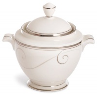 Noritake Platinum Wave Sugar Bowl with Cover Noritake Platinum Wave Sugar Bowl with Cover