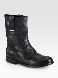 Infuse cool style into your everyday look with this impeccably crafted boot of soft Italian leather. Stacked heel, 1 (25mm)Shaft, 8Leg circumference, 12½Leather upperPull-on styleLeather lining and solePadded insoleMade in Italy Infuse cool style into your everyday look with this impeccably crafted boot of soft Italian leather. Stacked heel, 1 (25mm)Shaft, 8Leg circumference, 12½Leather upperPull-on styleLeather lining and solePadded insoleMade in Italy