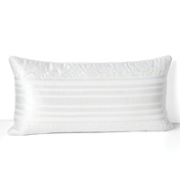 Crisp and bright, this luxurious Hudson Park decorative pillow boasts all-over beadwork in a shimmery white on white. Elegantly minimalist styling lets the luminous pattern shine through.
