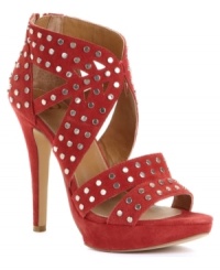 Total stud. The Ilka platform sandals from Kelsi Dagger arrive covered in stud detail for a tough look. With a high-heel and mid-height platform. Total stud. The Ilka platform sandals from Kelsi Dagger arrive covered in stud detail for a tough look. With a high-heel and mid-height platform.