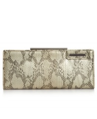 Accentuate any outfit with this pretty python print design by Kenneth Cole Reaction.Brushed metallic hardware and detail stitching add extra allure, while its precisely organized interior includes plenty of pockets and compartments for all your essentials. Accentuate any outfit with this pretty python print design by Kenneth Cole Reaction.Brushed metallic hardware and detail stitching add extra allure, while its precisely organized interior includes plenty of pockets and compartments for all your essentials.