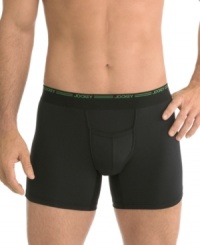 Stay snug. These boxer briefs from Jockey have moisture wicking properties and an athletic-fit for comfort and mobility you'll love. Stay snug. These boxer briefs from Jockey have moisture wicking properties and an athletic-fit for comfort and mobility you'll love.