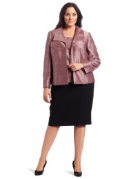 Kasper Women's Shimmer Weave Jacket And Cami With Crepe Skirt Kasper Women's Shimmer Weave Jacket And Cami With Crepe Skirt