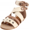 Geox Monique1 Sandal (Toddler/Little Kid/Big Kid),Cream/Natural,37 EU(5 M US Big Kid)