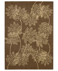 Enhance your living area with the beautiful look and sheen of Nourison's Capri rug. Woven of a blend of fine wool with Nourison's signature light-reflecting Luxcelle™ fibers, the luminous rug features a delicate leafy design across a rich chocolate background. (Clearance) Enhance your living area with the beautiful look and sheen of Nourison's Capri rug. Woven of a blend of fine wool with Nourison's signature light-reflecting Luxcelle™ fibers, the luminous rug features a delicate leafy design across a rich chocolate background. (Clearance)