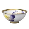 Pensees set of two soup bowls by Bernardaud. This lively, luxurious collection is sure to transform your table into a celebration of spring. The floral watercolor pattern features delicate, multicolored pansies that appear to be strewn across the surface of each piece.