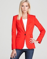 Add a sophisticated top layer to your workday looks with this classic Aqua jacket--a versatile wardrobe essential. Add a sophisticated top layer to your workday looks with this classic Aqua jacket--a versatile wardrobe essential.
