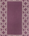 Liora Manne Spello Chain Border Rug, 24-Inch by 8-Feet, Purple