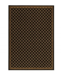 An inviting trellis pattern graces a rich, black background. The perfect selection for contemporary and traditional homes. Woven in premium worsted New Zealand wool and specially dyed for a rich handmade look. An inviting trellis pattern graces a rich, black background. The perfect selection for contemporary and traditional homes. Woven in premium worsted New Zealand wool and specially dyed for a rich handmade look.