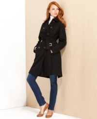 A classic topper, this MICHAEL Michael Kors wool-blend trench coat offers timeless style without skimping on warmth! A classic topper, this MICHAEL Michael Kors wool-blend trench coat offers timeless style without skimping on warmth!