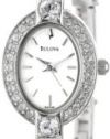 Bulova Women's 96T49 Crystal Pendant and Bracelet Set White Dial Watch