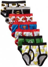 Handcraft Boys 2-7 7-Pack Justice League Logo Brief, Assorted, 2T/3T