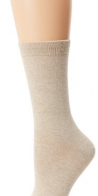 HUE Women's Huetopia Flat Knit Sock, Beige, 9-11 HUE Women's Huetopia Flat Knit Sock, Beige, 9-11