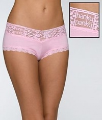 Hanky Panky Logo To Go Boyshorts, S, Black Hanky Panky Logo To Go Boyshorts, S, Black
