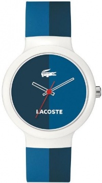 Lacoste GOA Navy and Blue Dial White Plastic Unisex Watch 2020035