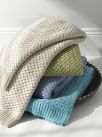 A substantial cotton throw is crafted with a cozy and comfortable basketwoven texture. Ribbed edges50 X 70CottonMachine washImported A substantial cotton throw is crafted with a cozy and comfortable basketwoven texture. Ribbed edges50 X 70CottonMachine washImported
