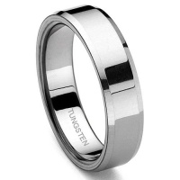 Tungsten Carbide Men's Wedding Ring Sz 15.5