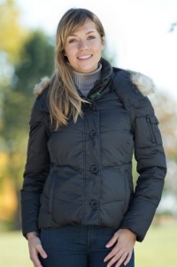 Women's Andrew Marc Mystic Down Vest Jacket with Coyote Fur Trim, BLACK, Size LARGE (8) Women's Andrew Marc Mystic Down Vest Jacket with Coyote Fur Trim, BLACK, Size LARGE (8)