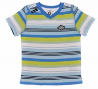 Akademiks Aquamarine Stripped Short-Sleeve Boys T-Shirt (4) Akademiks Aquamarine Stripped Short-Sleeve Boys T-Shirt (4)